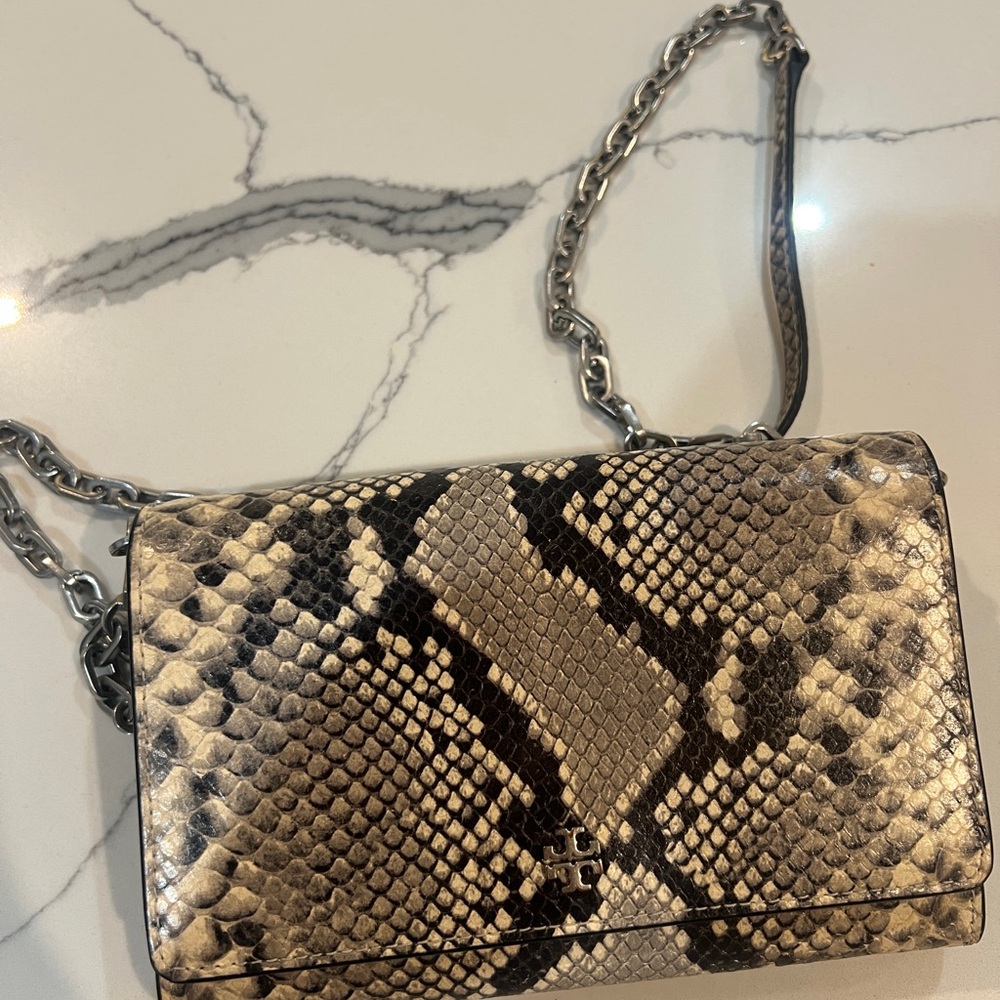 Tory Burch Black and Cream Crossbody Bag